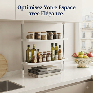 Étagère télescopique — Gagnez de la place sans percer